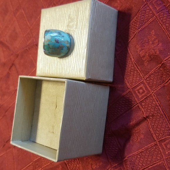 JTV Jewelry - Authentic Turquoise & 925 Sterling Silver Sz 6 Ladies Ring. Perfect shape